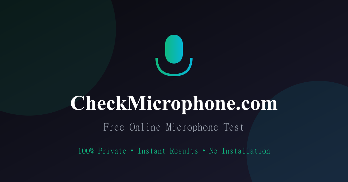 Check Microphone Online Free - Verify Your Mic Works | CheckMicrophone.com
